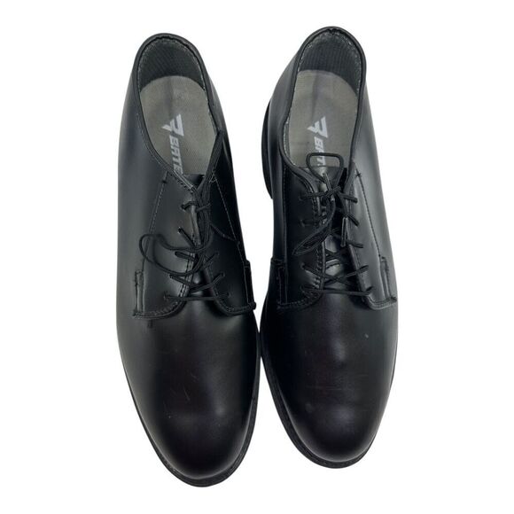Bates Men's Oxford Dress‎ Shoes Size 12 Black Leather Vibram Sole New Old Stock - Picture 10 of 13